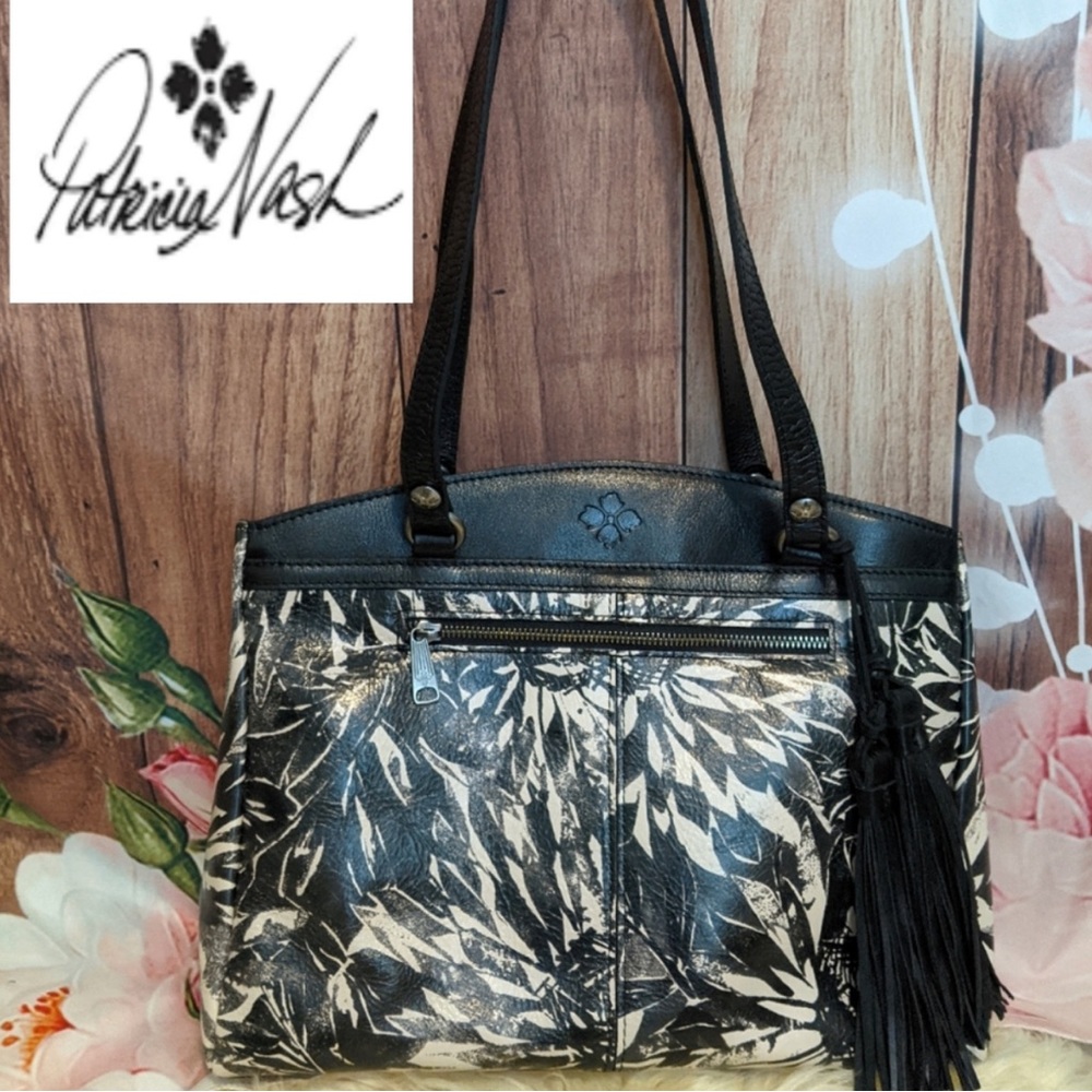 Patricia Nash Leather Sunflower Poppy Tote Women's Handbag